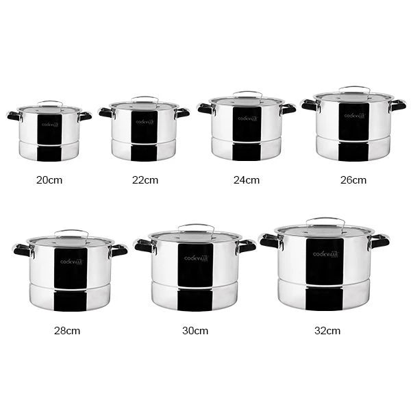 [Cookville] Short Steamer Pot Stainless Steel