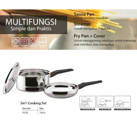 [Cookville] 3 In 1 Cooking Set 18 Cm