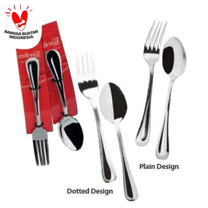 [Cookville] Sendok & Garpu Makan Stainless Steel - Cutlery Tableware (3 Pcs Sendok & 3 Pcs Garpu)