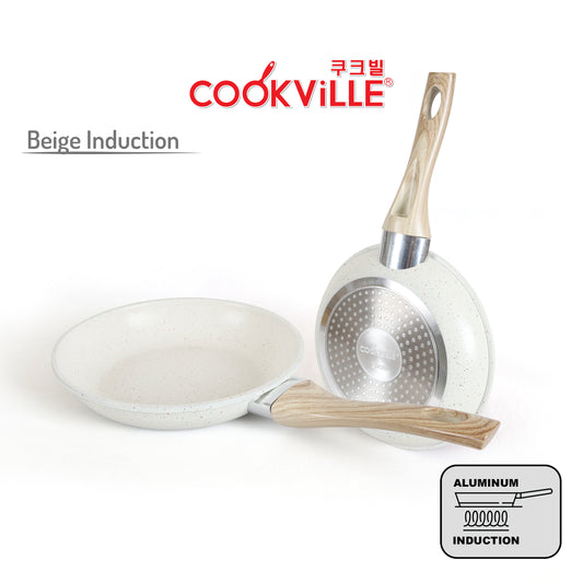 [Cookville] Frypan Aluminium Beige Induction
