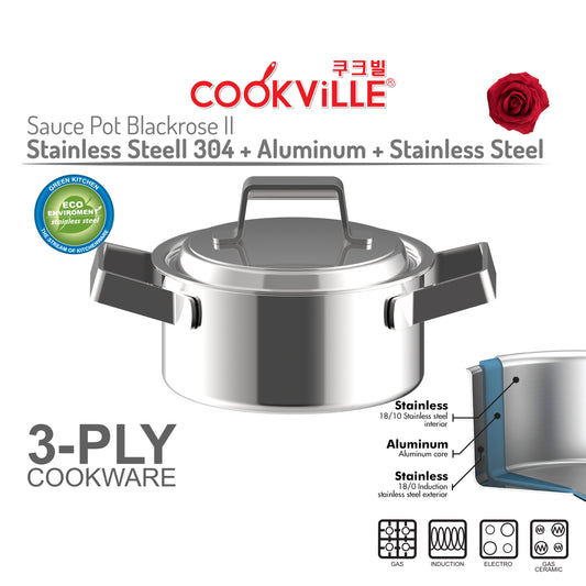 [Cookville] Black Rose II Sauce Pot