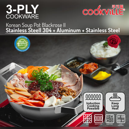 [Cookville] Black Rose II Korean Soup Pot 3 Ply
