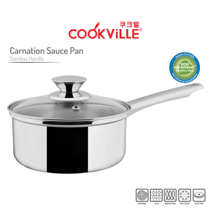 [Cookville] Carnation Sauce Pan Stainless Handle 16 cm