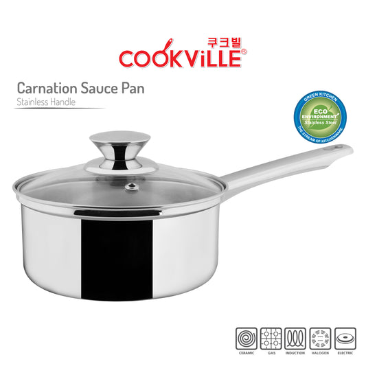 [Cookville] Carnation Sauce Pan Stainless Handle 16 cm