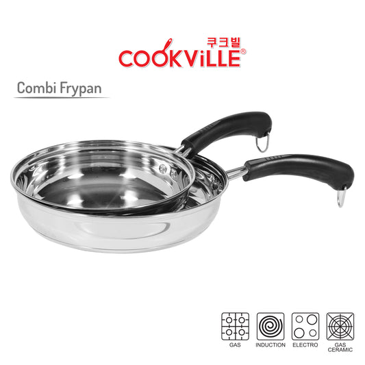 [Cookville] Penggorengan Combi Frypan Stainless Steel – 24 cm