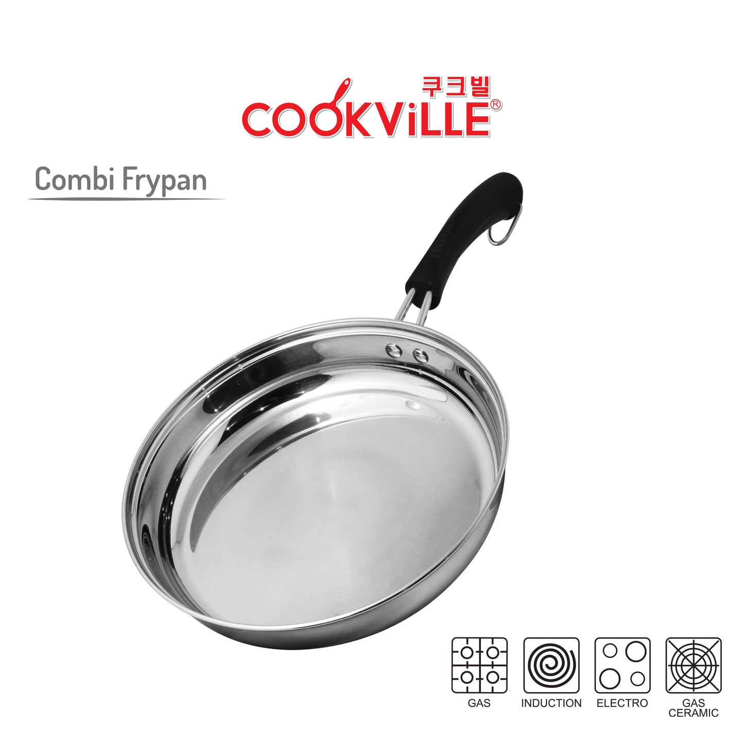 [Cookville] Penggorengan Combi Frypan Stainless Steel – 24 cm
