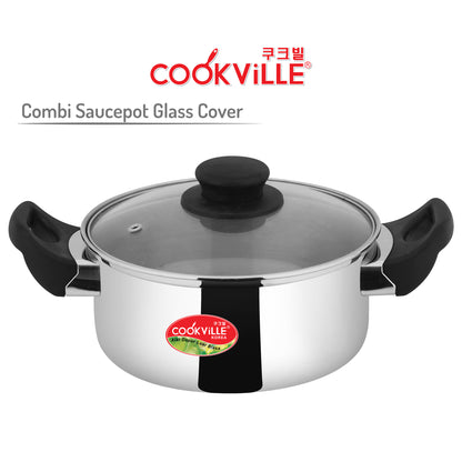 [Cookville] Panci Stainless Steel Combi Sauce Pot 18 cm