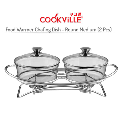 [Cookville]  Chafing Dish i516-Round Medium (2 Pcs) / Food Warmer