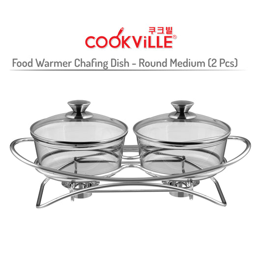 [Cookville]  Chafing Dish i516-Round Medium (2 Pcs) / Food Warmer
