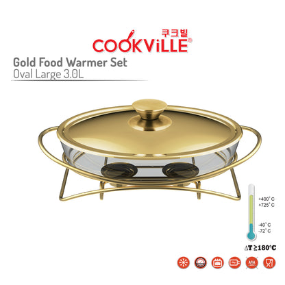 [Cookville] Gold Food Warmer Set