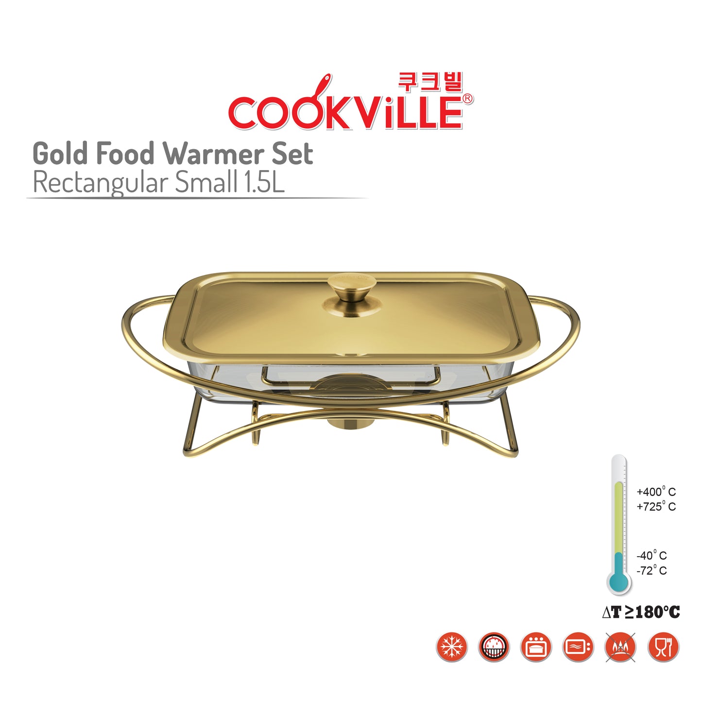 [Cookville] Gold Food Warmer Set