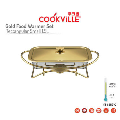 [Cookville] Gold Food Warmer Set