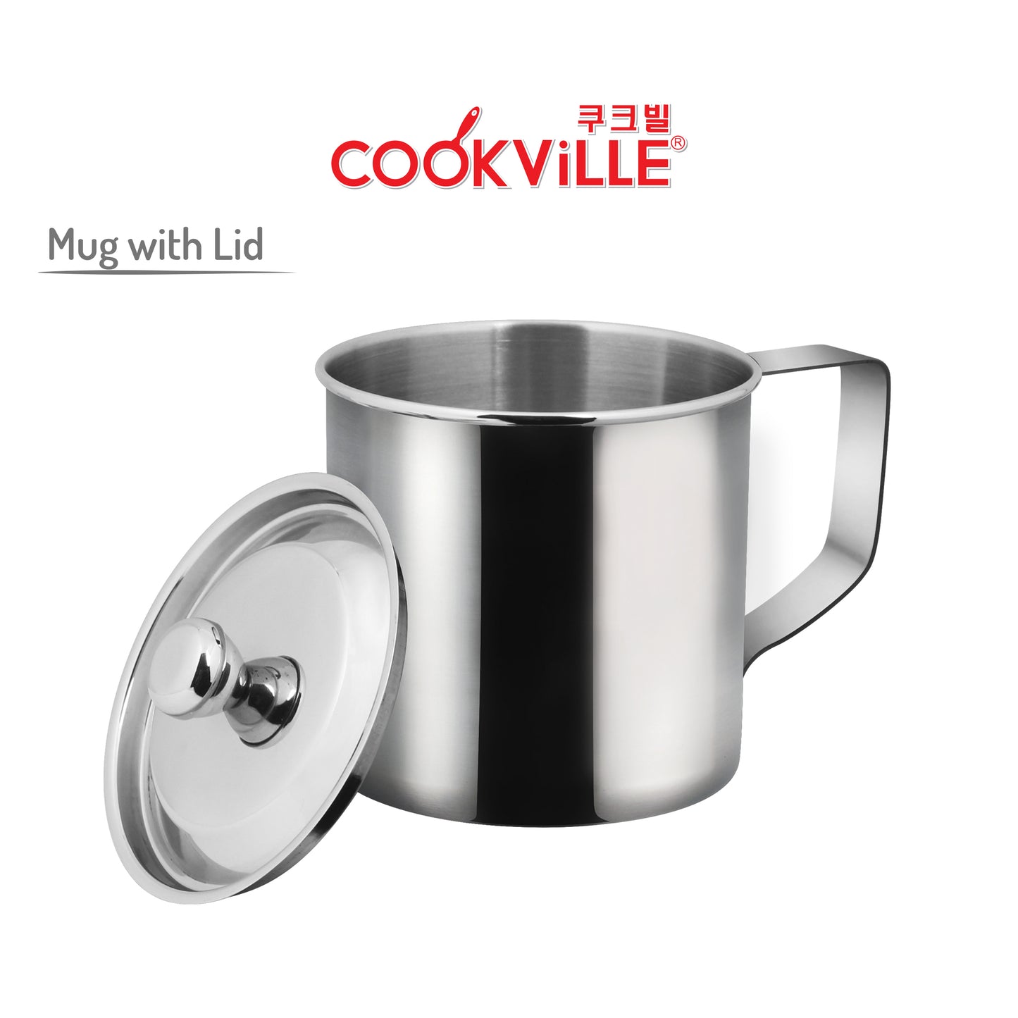 [Cookville] Mug With Cover Stainless Steel