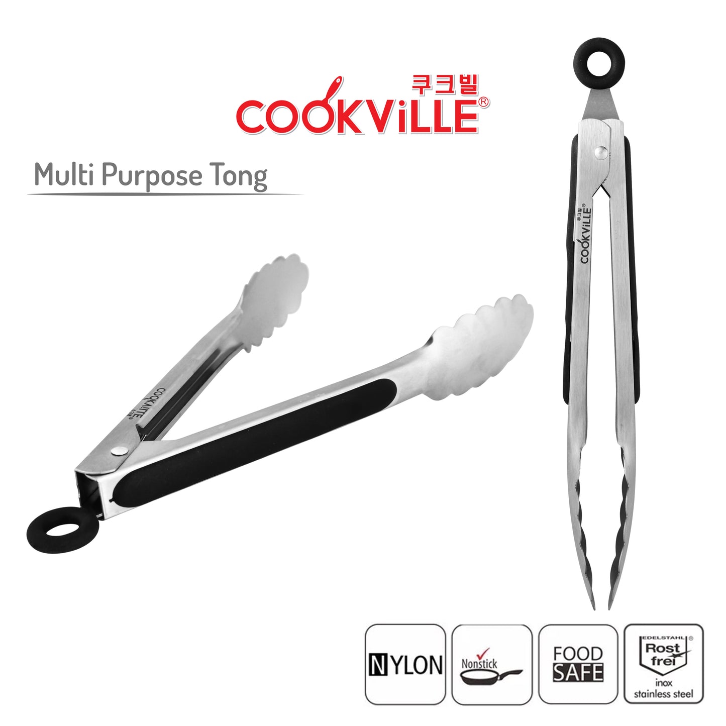 [Cookville] Multi Purpose Tong Stainless Steel