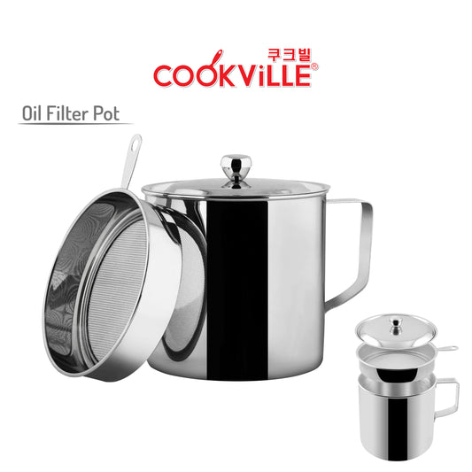 [Cookville] Stainless Steel Oil Filter Pot 12 cm