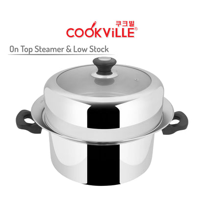 [Cookville] On Top Steamer & Low Stock Pot