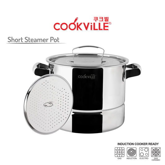 [Cookville] Short Steamer Pot Stainless Steel