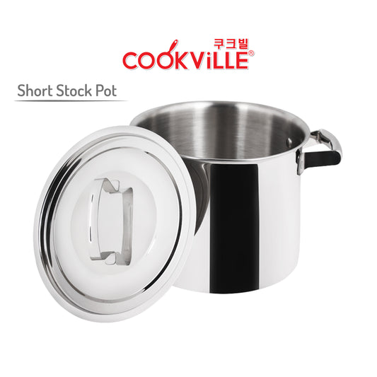 [Cookville] Short Stock Pot Stainless Steel