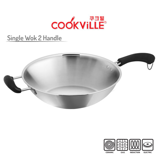 [Cookville] Single Wok 2 Handle