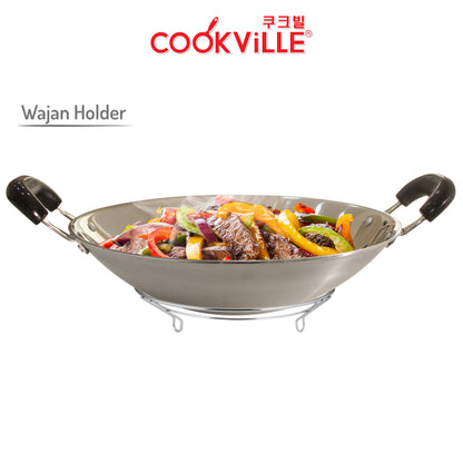[Cookville] Wire Frame Wajan Holder Stainless Steel 20 cm