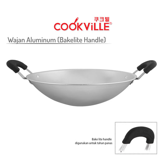 [Cookville] Penggorengan Aluminium Wajan Bakelite Handle