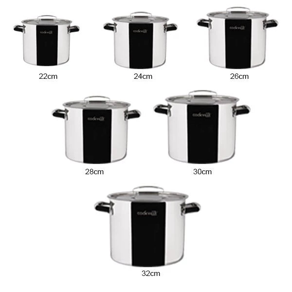 [Cookville] Short Stock Pot Stainless Steel