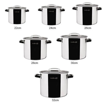 [Cookville] Short Stock Pot Stainless Steel