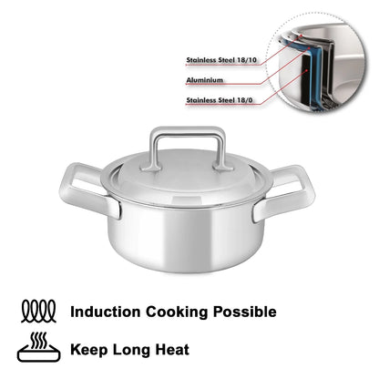 [Cookville] Black Rose Panci Sauce Pot 3 Ply Stainless steel SUS 304