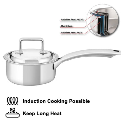 [Cookville] Black Rose Saucepan 3 Ply Stainless steel SUS 304