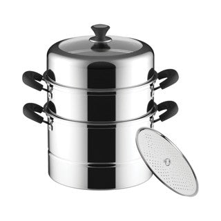 [Cookville] Fancy Steamer Two Tier (Dome Glass Cover)