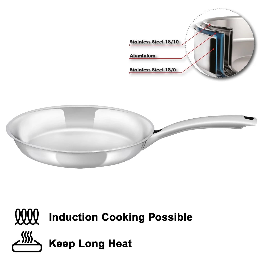 [Cookville] Black Rose Penggorengan Body Frypan 3 Ply Stainless steel SUS 304