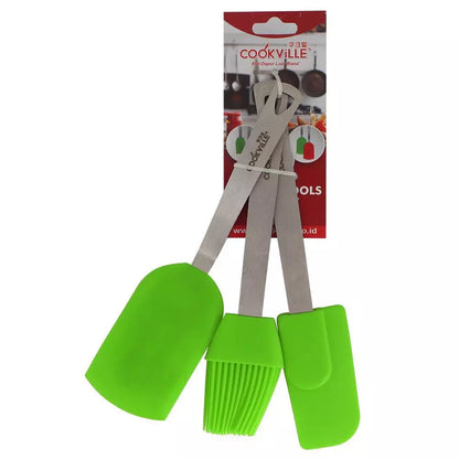 [Cookville] Silicone Color Kitchen Tools 3 Pcs Set