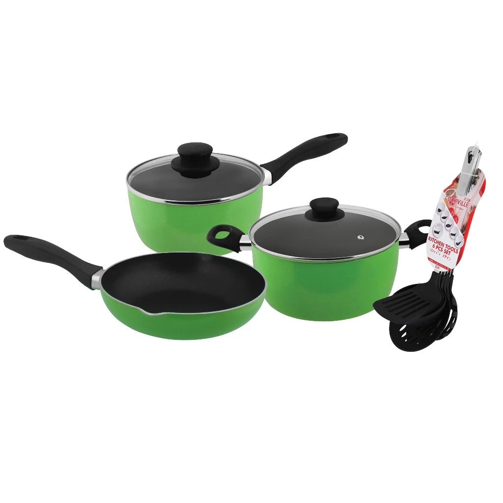 [Cookville] Lily Set Green Bakelite Handle