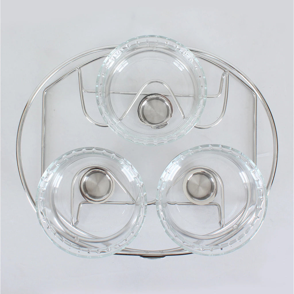 [Cookville] Chafing Dish i517 - Round Small (3 Pcs) dengan Stainless Cover / Food Warmer