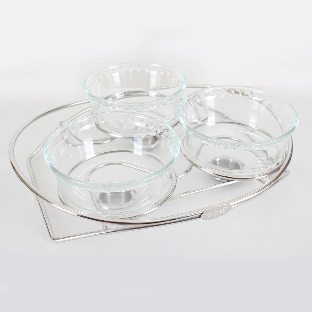 [Cookville] Chafing Dish i517 - Round Small (3 Pcs) dengan Stainless Cover / Food Warmer