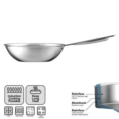 [Cookville] Black Rose II Wok Pan 3 Ply Stainless Steel SUS 304