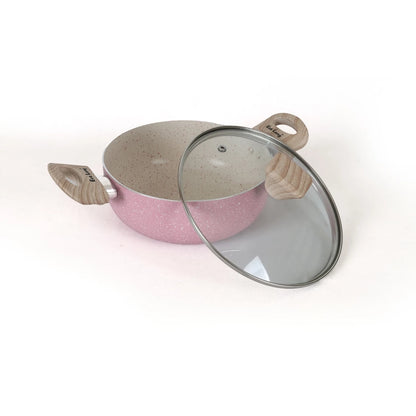 [Ecolong] by Cookville Pink Combi Saucepot 20 cm dan Frypan 22 cm