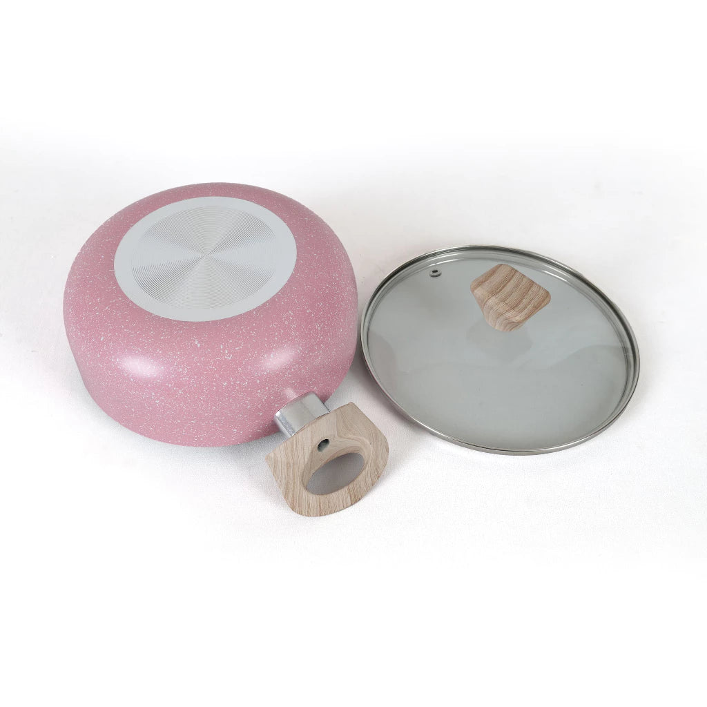 [Ecolong] by Cookville Pink Combi Saucepot 20 cm dan Frypan 22 cm
