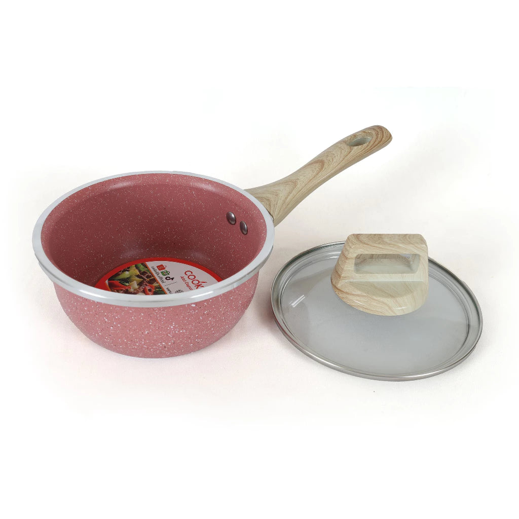 [Cookville] Amber Pink Saucepan with Lid