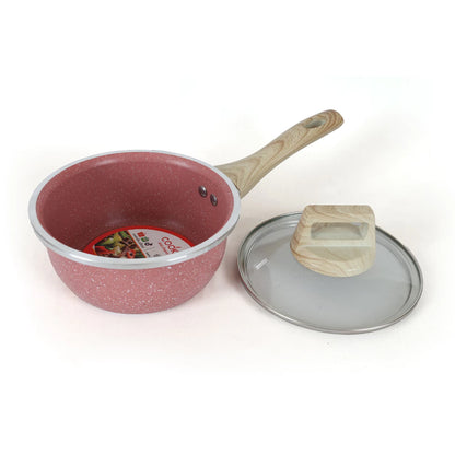 [Cookville] Amber Pink Saucepan with Lid