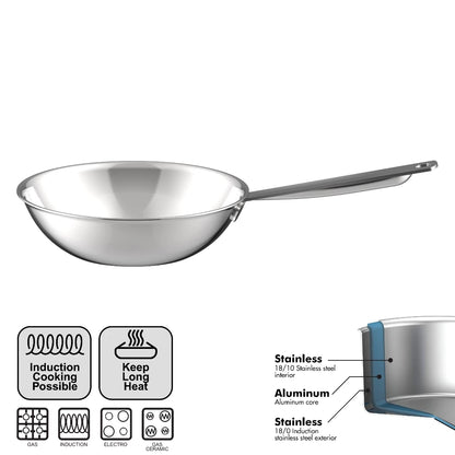 [Cookville] Black Rose II Wok Pan 3 Ply Stainless Steel SUS 304