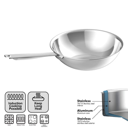 [Cookville] Black Rose II Wok Pan 3 Ply Stainless Steel SUS 304