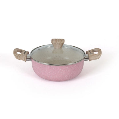 [Ecolong] by Cookville Pink Combi Saucepot 20 cm dan Frypan 22 cm