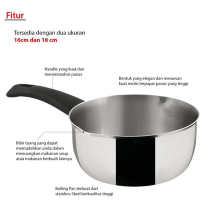 [Cookville] Boiling Pan Panci Stainless Steel