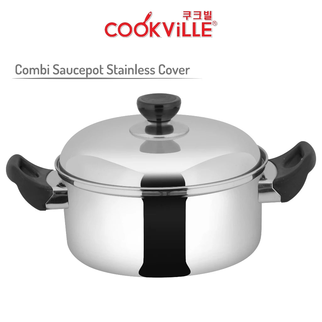 [Cookville] Panci Stainless Steel Combi Sauce Pot 18 cm