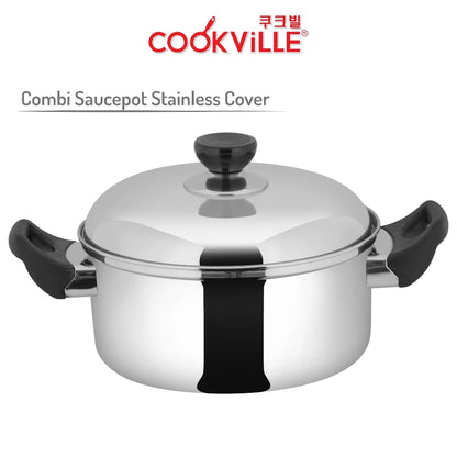 [Cookville] Panci Stainless Steel Combi Sauce Pot 18 cm