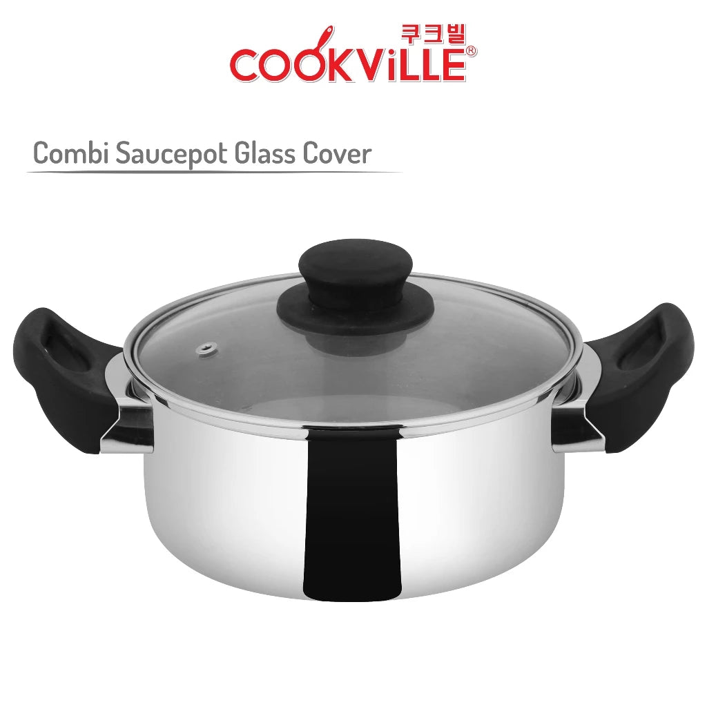 [Cookville] Panci Stainless Steel Combi Sauce Pot 18 cm