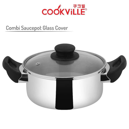 [Cookville] Panci Stainless Steel Combi Sauce Pot 18 cm